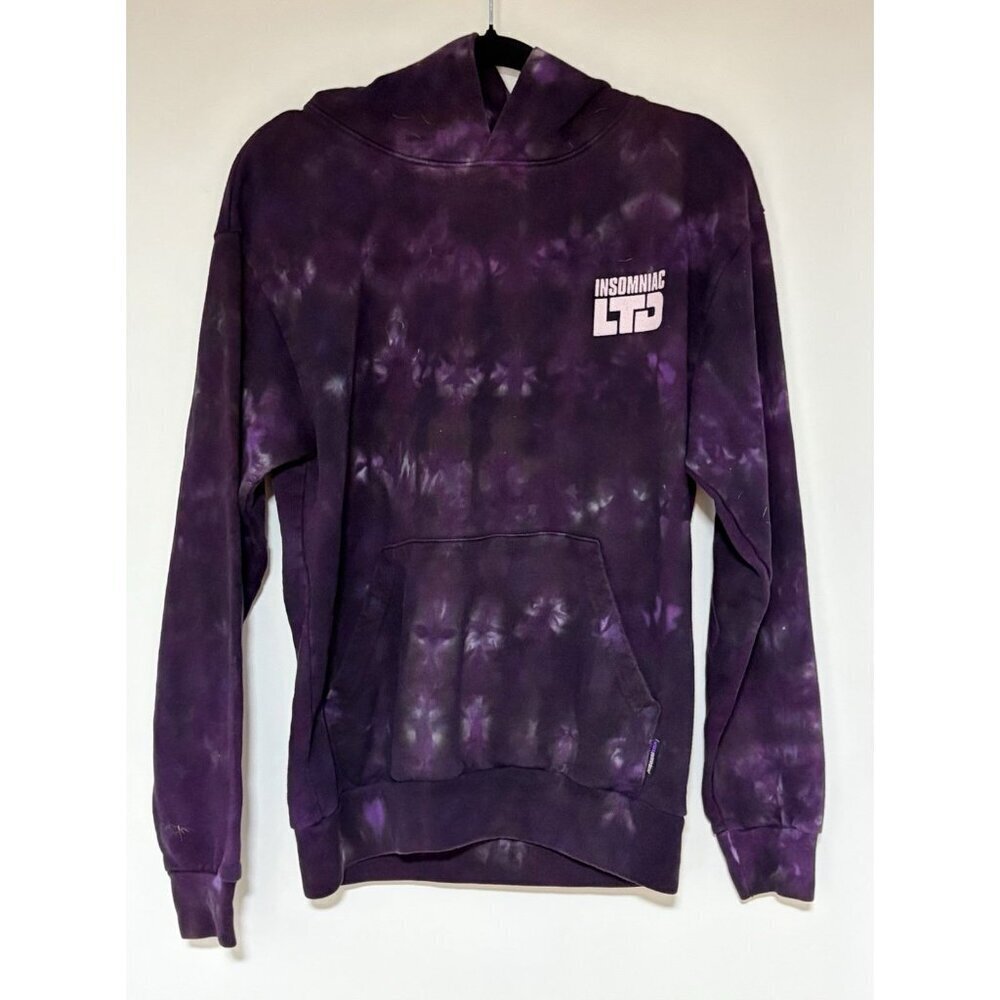 Insomniac Ltd. Purple TIE DYE Hoodie Sweatshirt Men’s Sz Small World Party